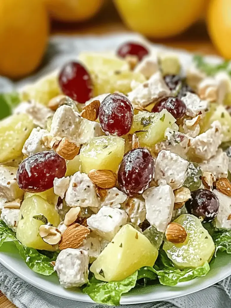 Leckere Hähnchen-Waldorf-Salat mit gesundem Joghurt-Twist