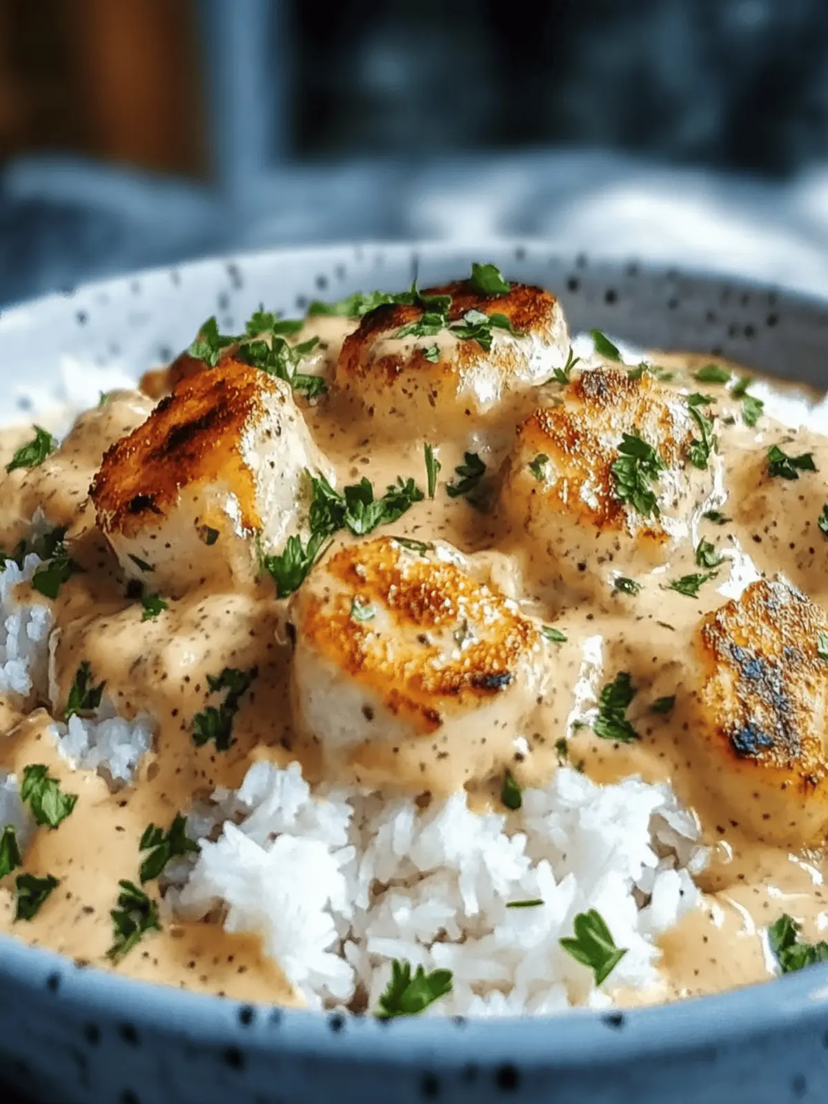 Cremig umhülltes Hühnchen mit Reis Rezept für Genießer 2 Cremig umhülltes Hühnchen mit Reis Rezept