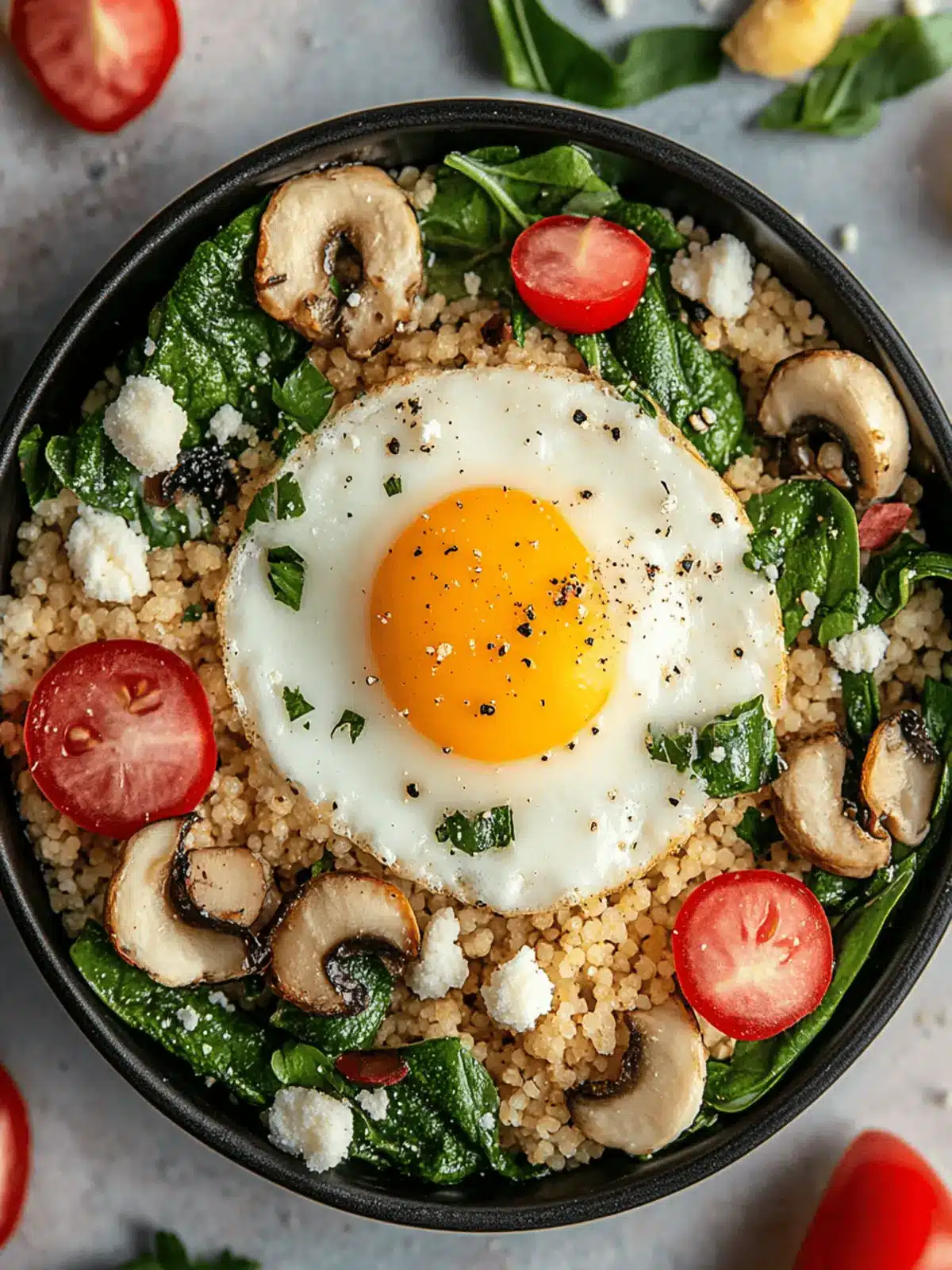 Herzhafter Quinoa Frühstück Pfanne