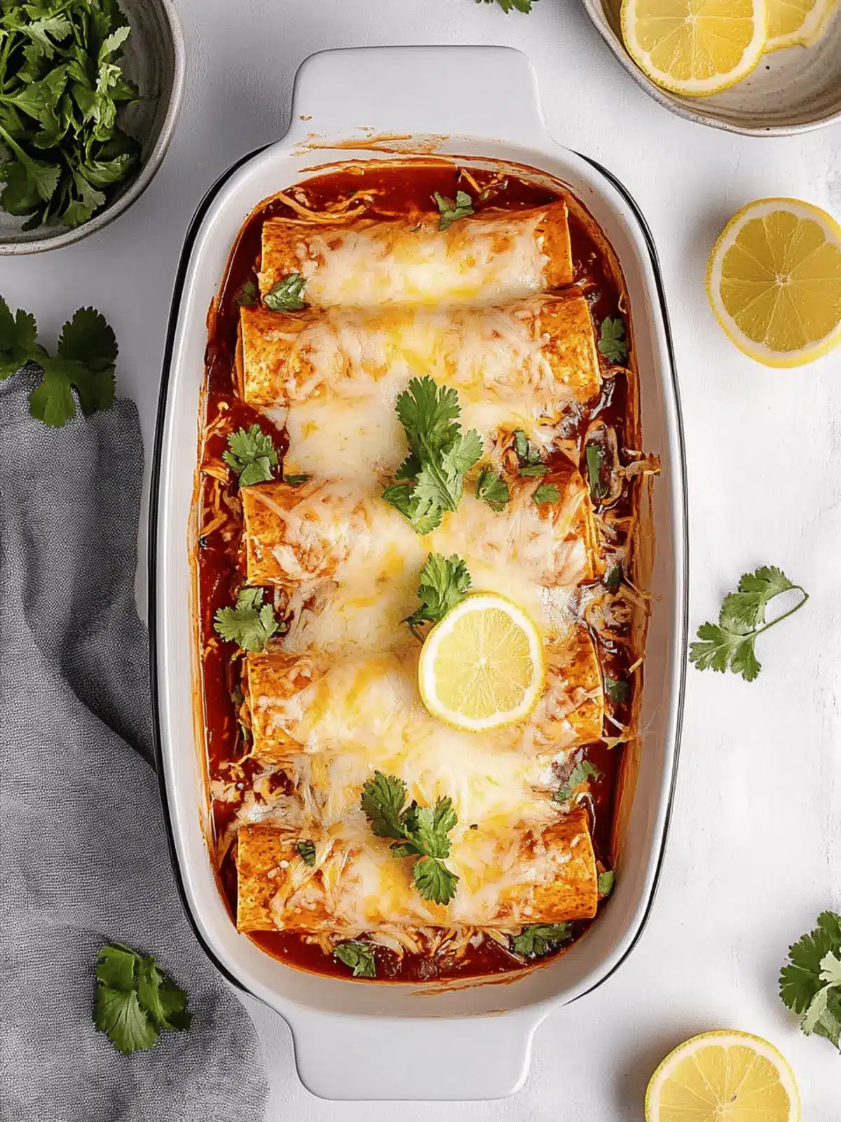 Putenhackfleisch-Enchiladas mit hausgemachter Sauce 4 Putenhackfleisch-Enchiladas (hausgemachte Enchilada-Sauce)