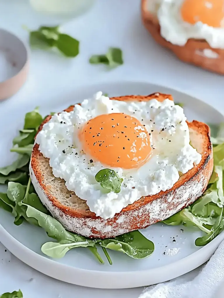 Gesunde Ricotta- und Rucola-Toast