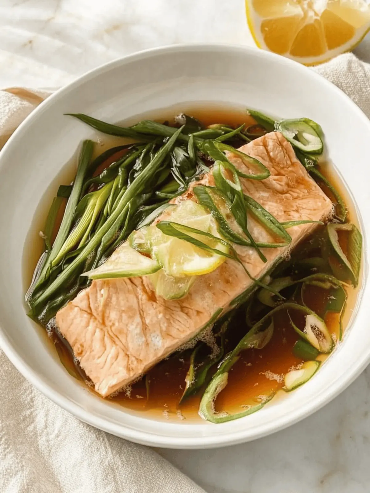 Kantonesisch gedämpfter Lachs in 10 Minuten 2 Kantonesisch gedämpfter Lachs