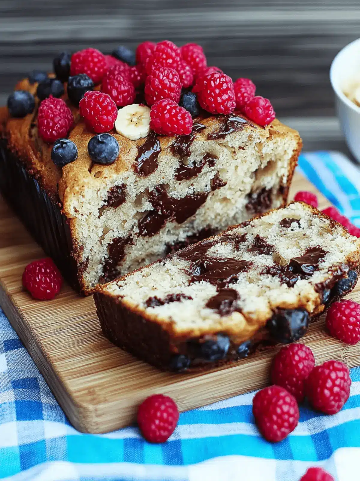 Himbeer Dunkle Schokolade Bananenbrot selber machen 3 Himbeer Dunkle Schokolade Bananenbrot