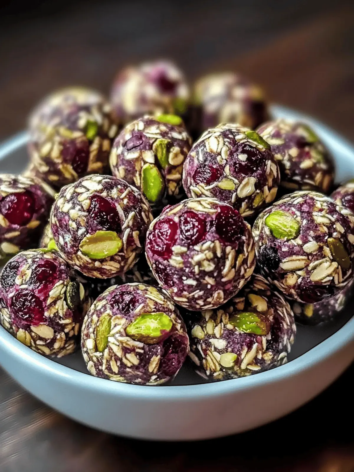 Cranberry Pistazien Energie Bissen für den Energieschub 4 Cranberry Pistazien Energie Bissen