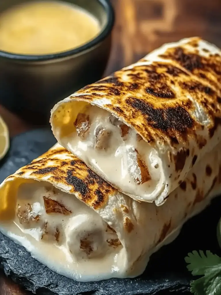 Käse-Knoblauch-Hühnchen-Wraps Rezept
