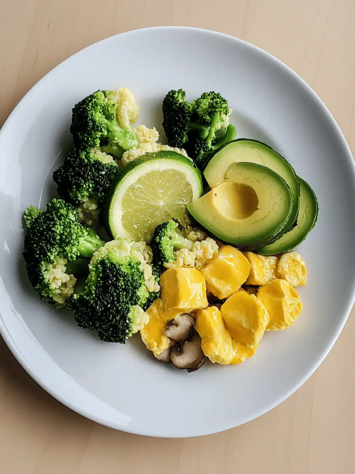 Rühreier mit Brokkoli, Pilzen und Avocado genießen 3 Rühreier mit Brokkoli, Pilzen und Avocado