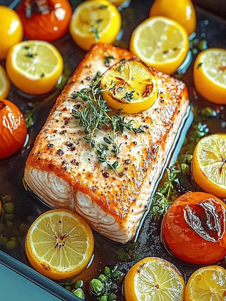Lachs mit Ofengemüse