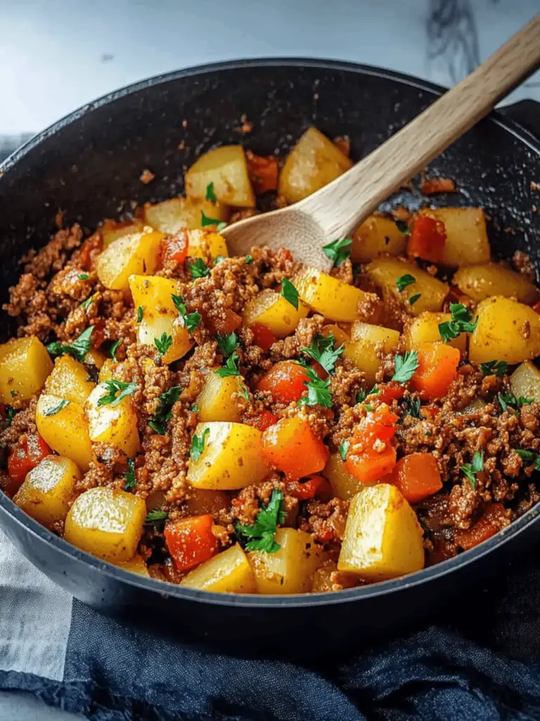 Kartoffelpfanne mit Hackfleisch