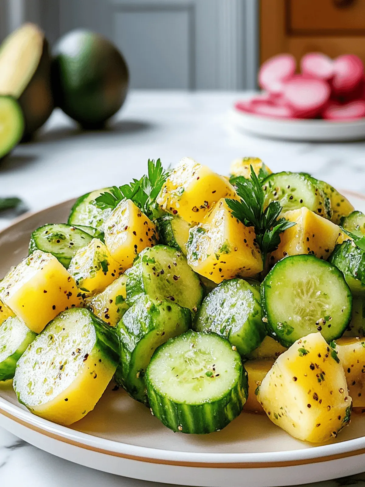 Erfrischender Ananas-Gurken-Salat für Sommerfreude 2 Erfrischender Ananas-Gurken-Salat Rezept für Sommerfreude