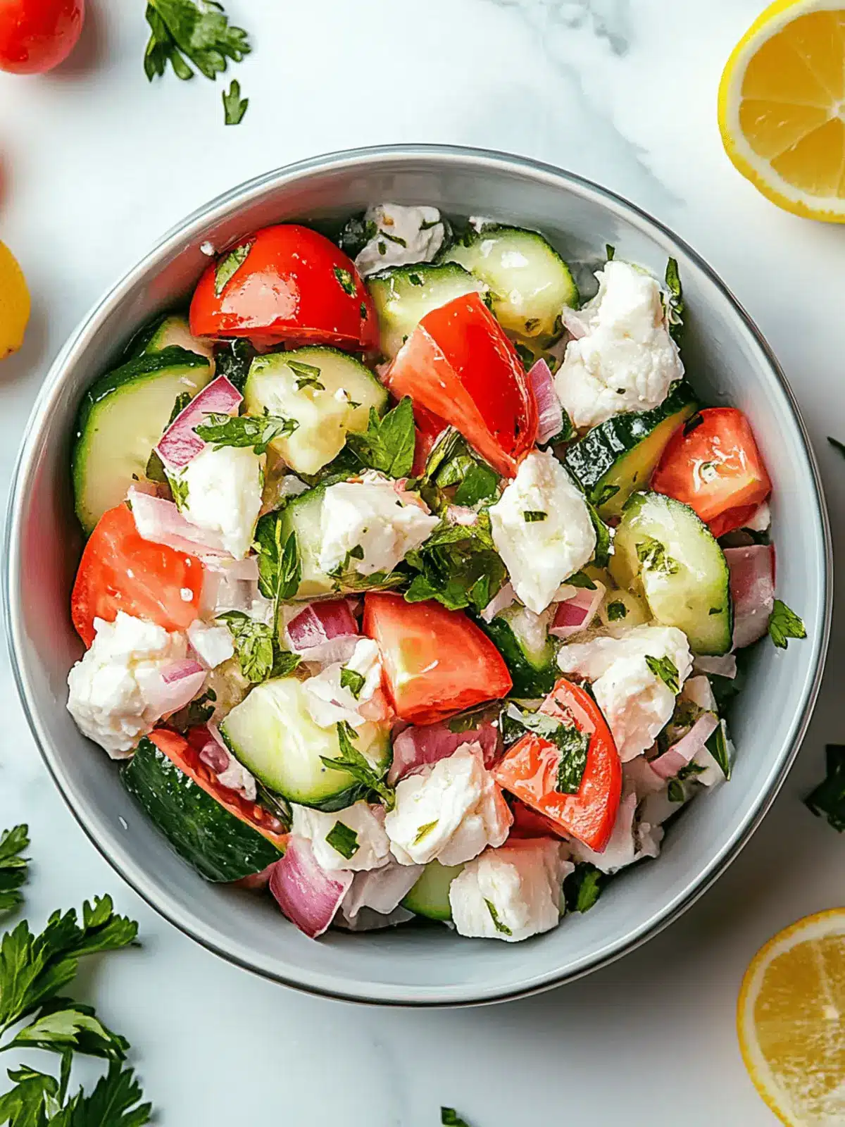 Schneller Gurkenkrabben-Salat für Fischliebhaber 4 Schneller & schmackhafter Fischgericht mit Gurkenkrabben-Salat