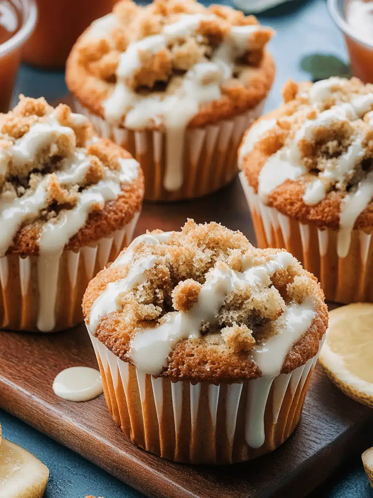 Saftige Bananenkrümel-Muffins mit Vanilleglasur 3 Bananenkrümel-Muffins