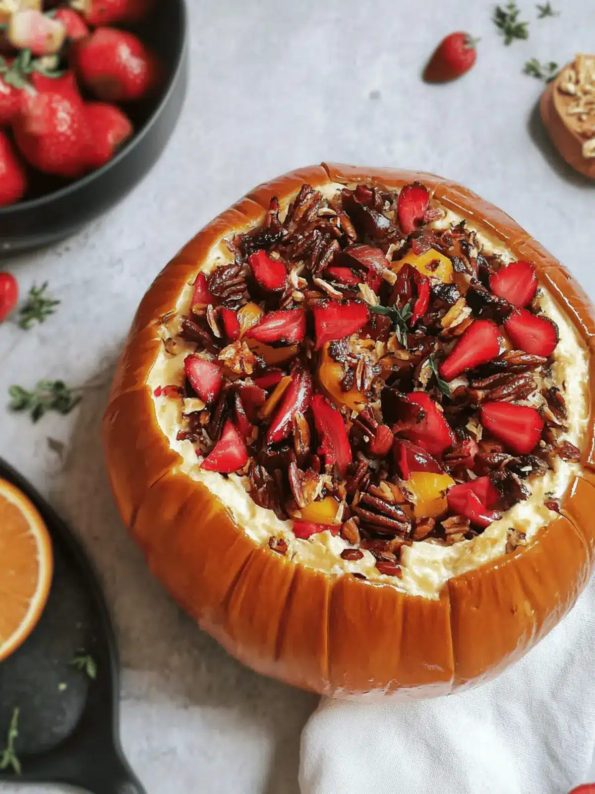 Gefüllter Kürbis mit Pilzreis und Cranberries für Festtage 2 Gefüllter Kürbis mit Pilzreis und Cranberries