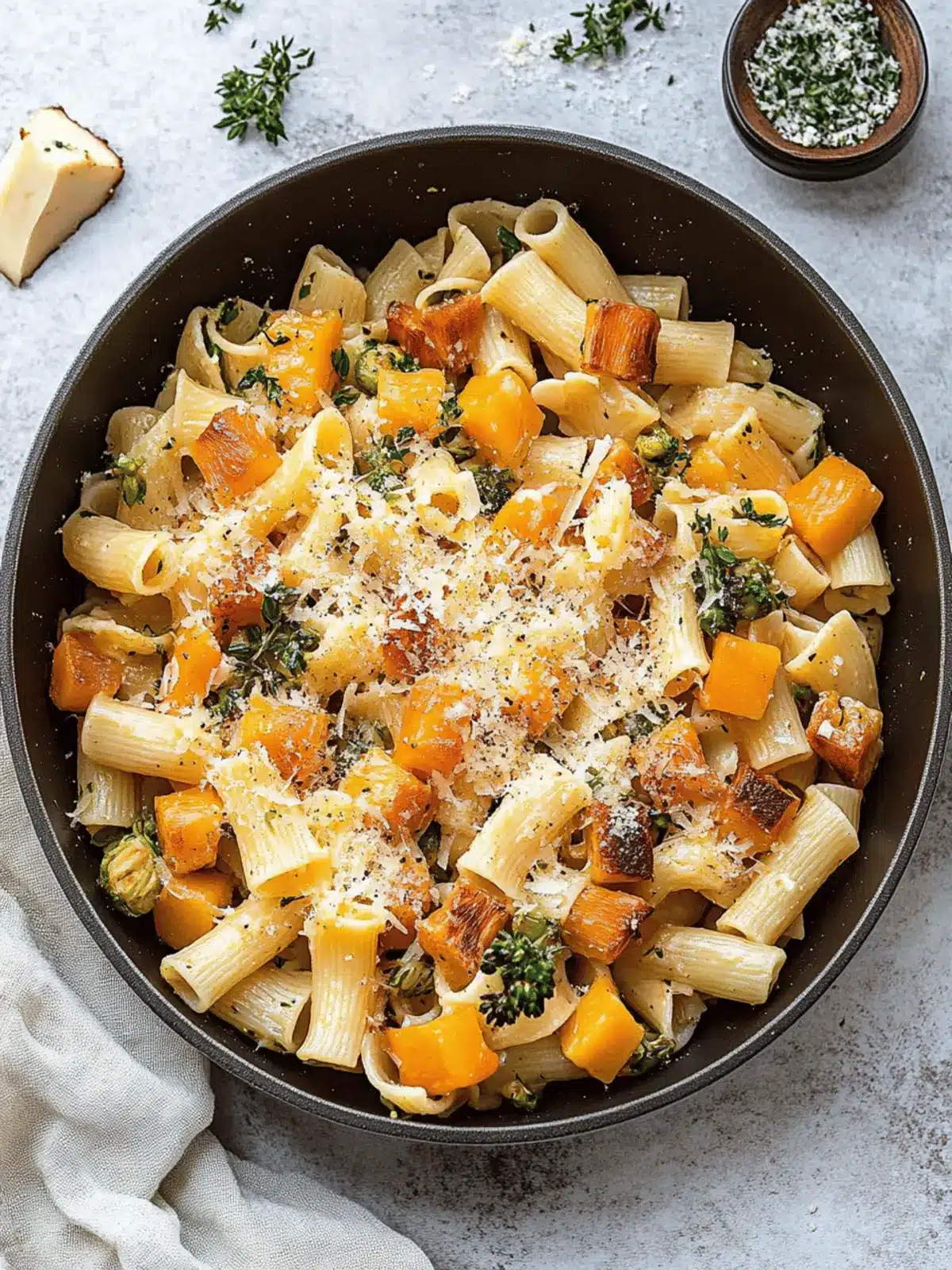 Rosenkohl und Butternusskürbis Pasta für den Herbst 4 Rosenkohl und Butternusskürbis Pasta