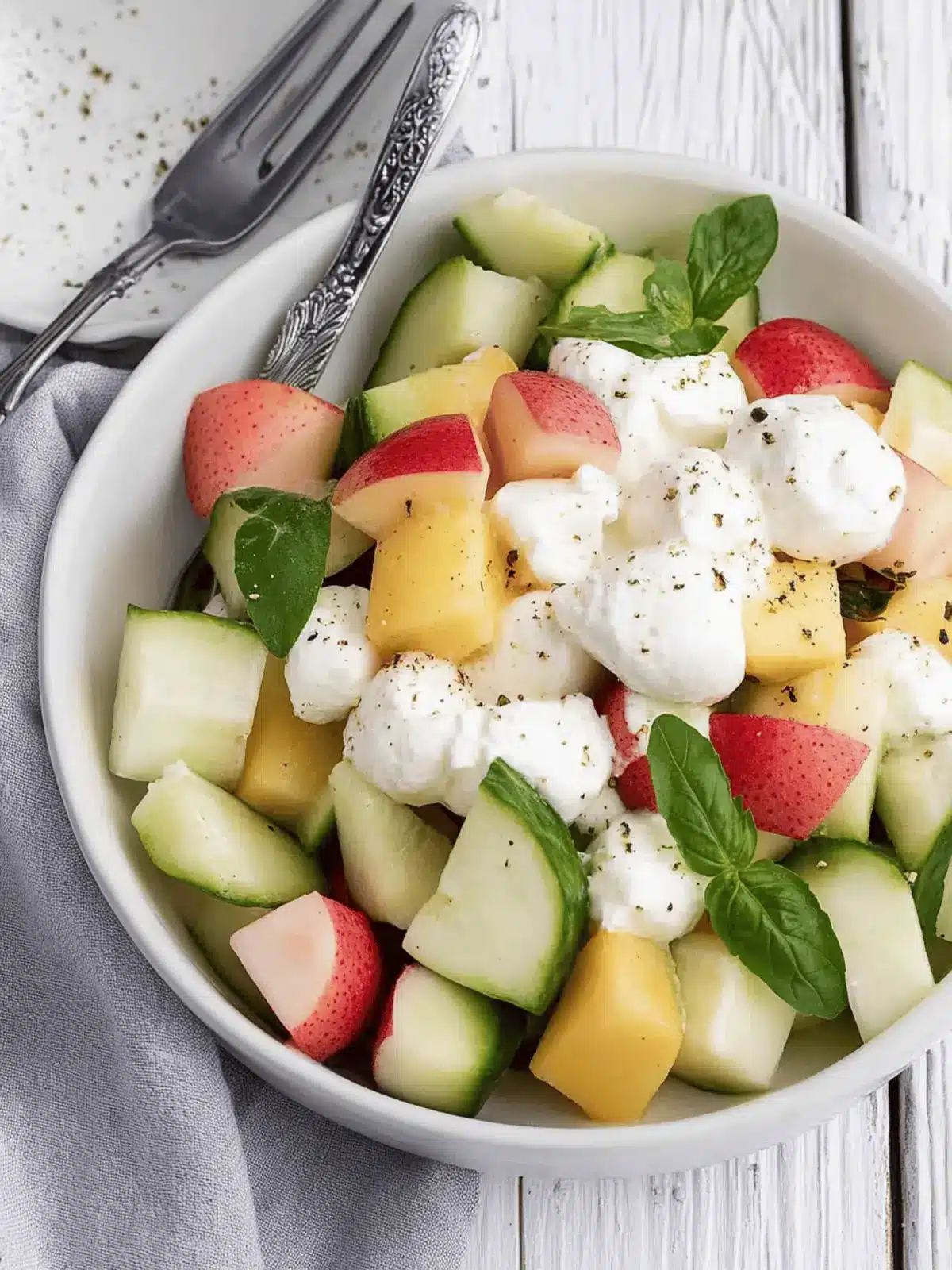 Gurken-Apfel-Salat: Erfrischend und Gesund 2 Gurken-Apfel-Salat