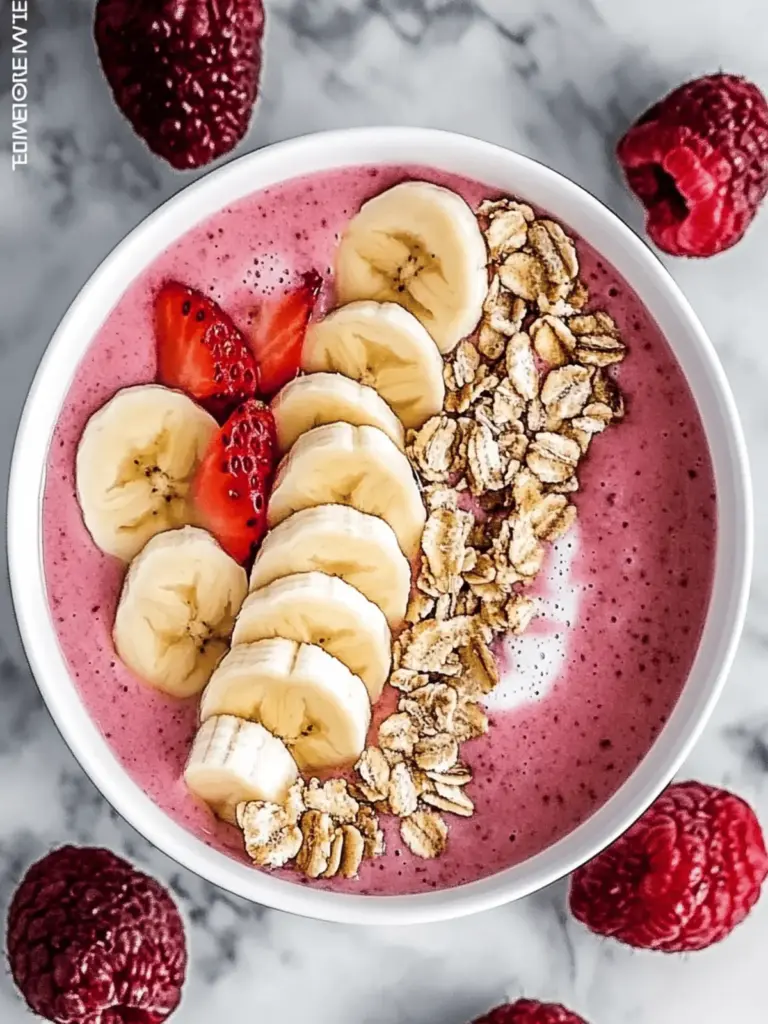 Erdbeer-Banane-Smoothie-Schüssel