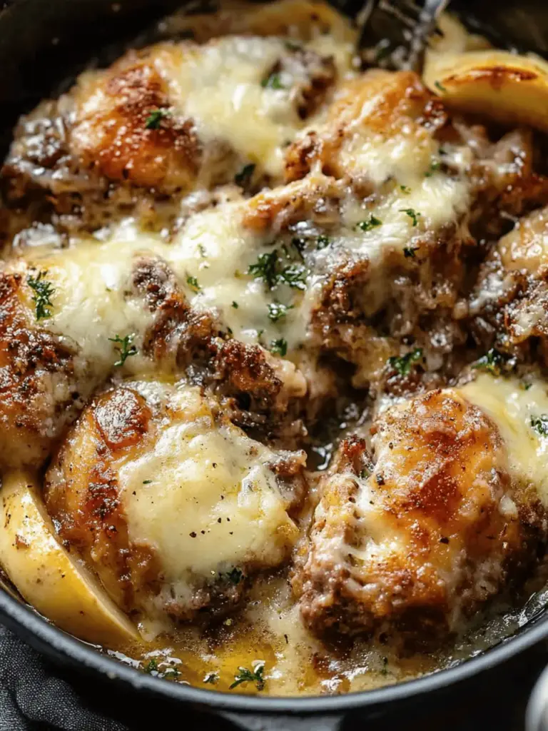 Crockpot Französisches Zwiebelhühnchen
