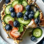 Zucchini Heidelbeer gebackenes Haferflocken
