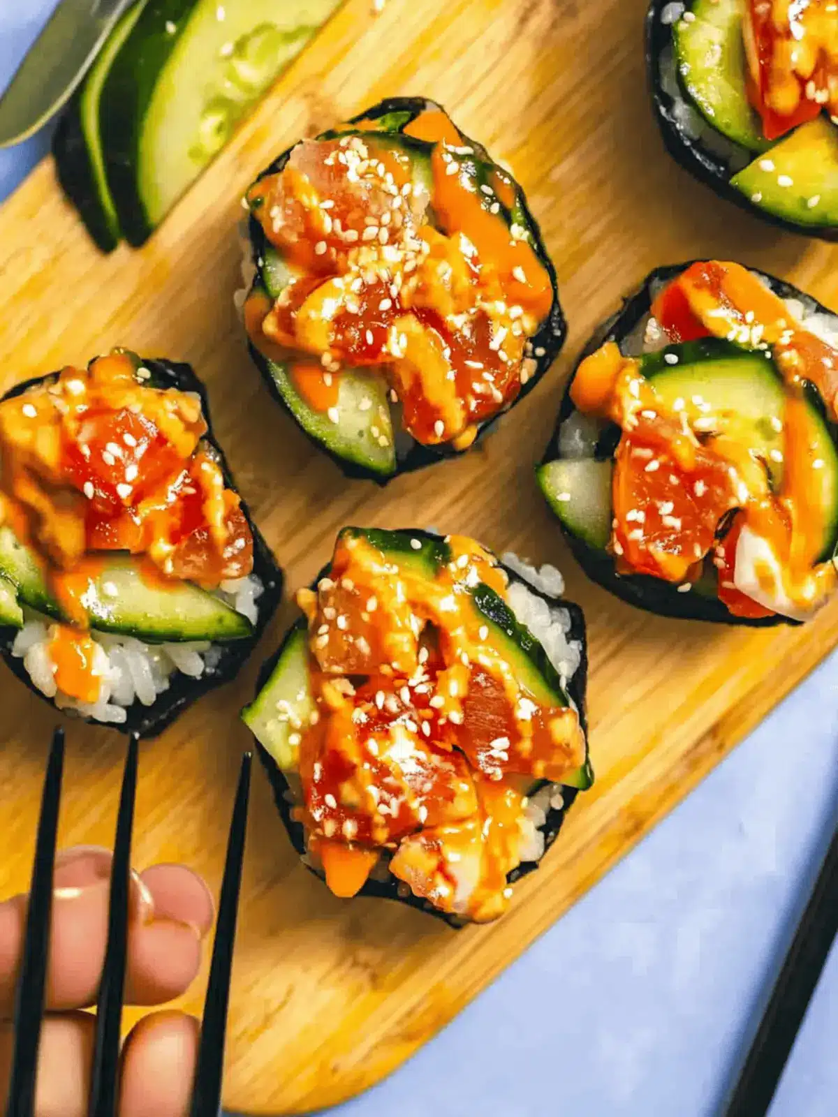 Gebackene Lachs Sushi Becher für jeden Tag 2 Gebackene Lachs Sushi Becher