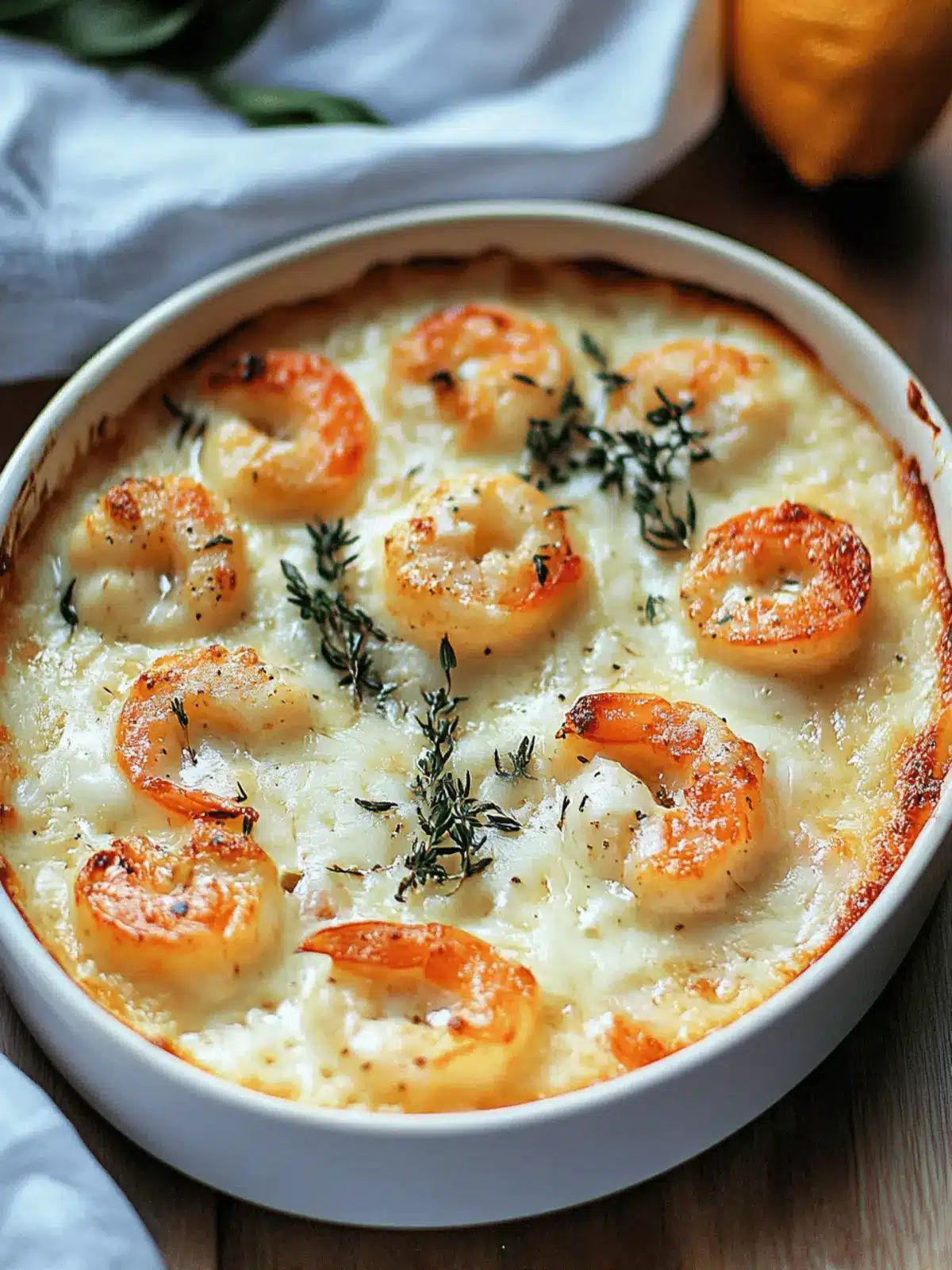 Keto Knoblauch Garnelen Au Gratin