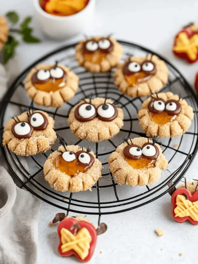Halloween Erdnussbutter-Spinnenkekse
