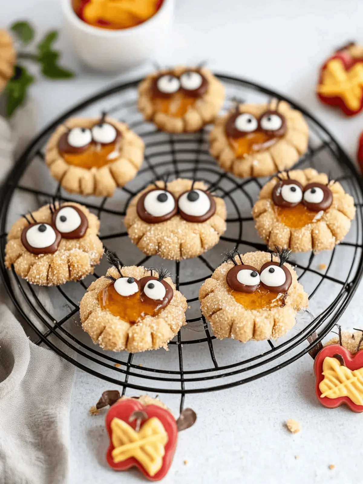 Halloween Erdnussbutter-Spinnenkekse