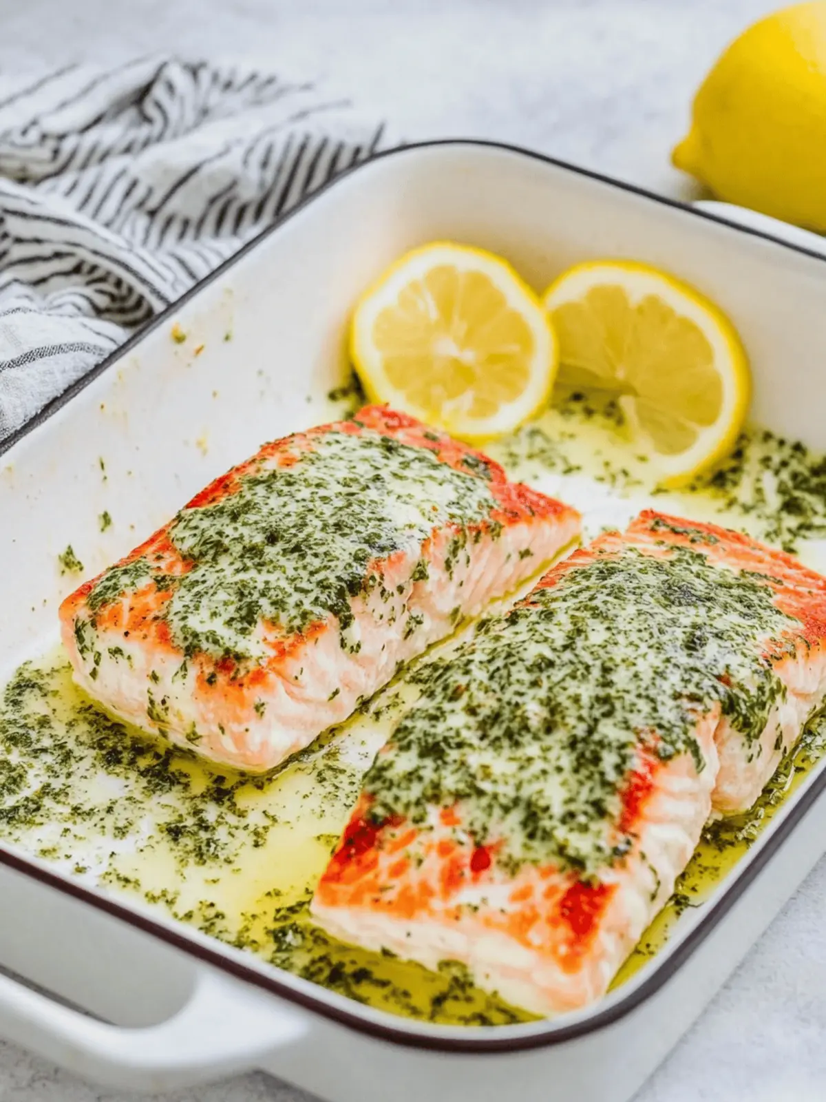 Pesto Butter Lachs in 20 Minuten zubereiten 3 Pesto Butter Lachs