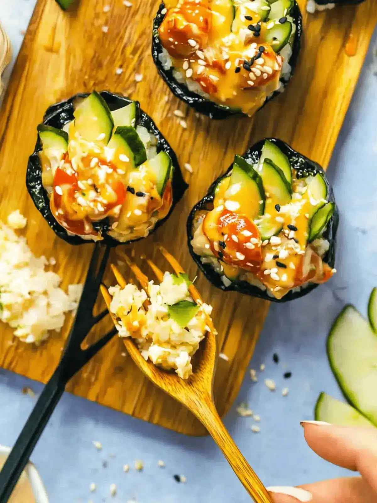 Gebackene Lachs Sushi Becher für jeden Tag 3 Gebackene Lachs Sushi Becher
