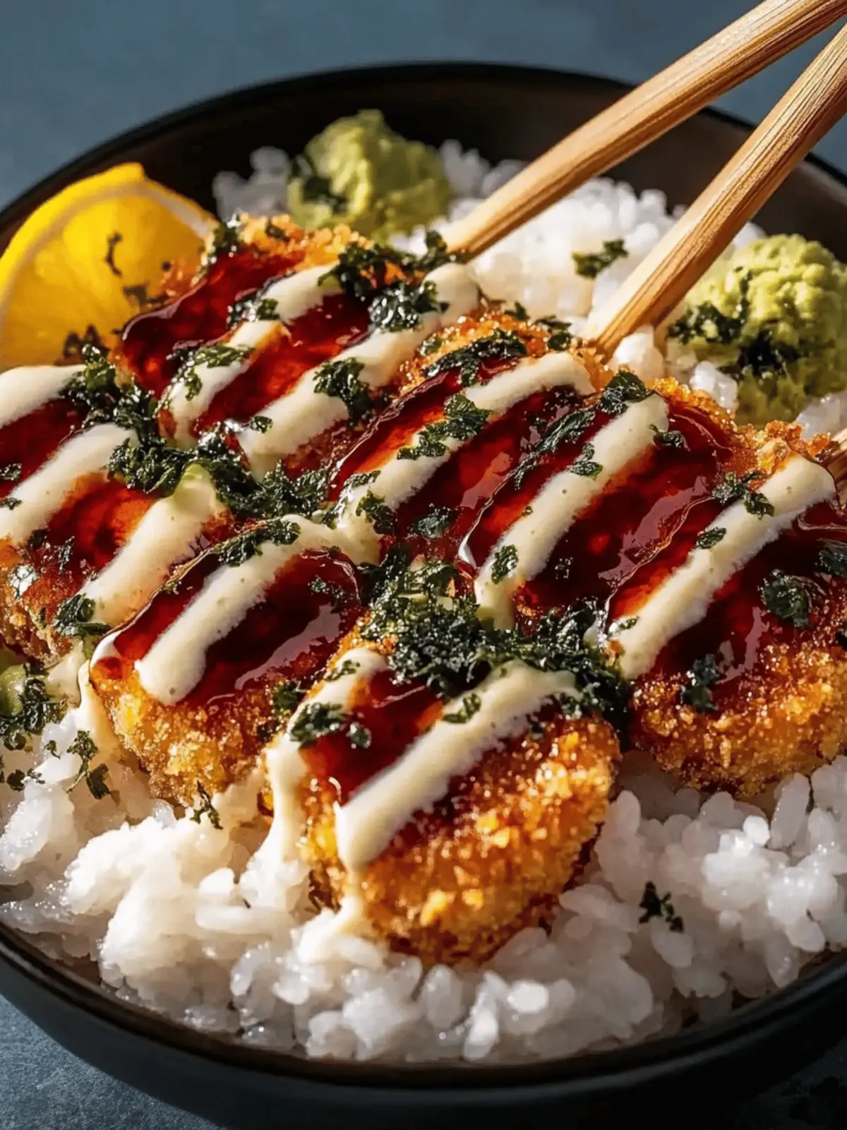 Katsu Schalen mit Tonkatsu Sauce einfach machen 3 Katsu Schalen mit Tonkatsu Sauce Rezept