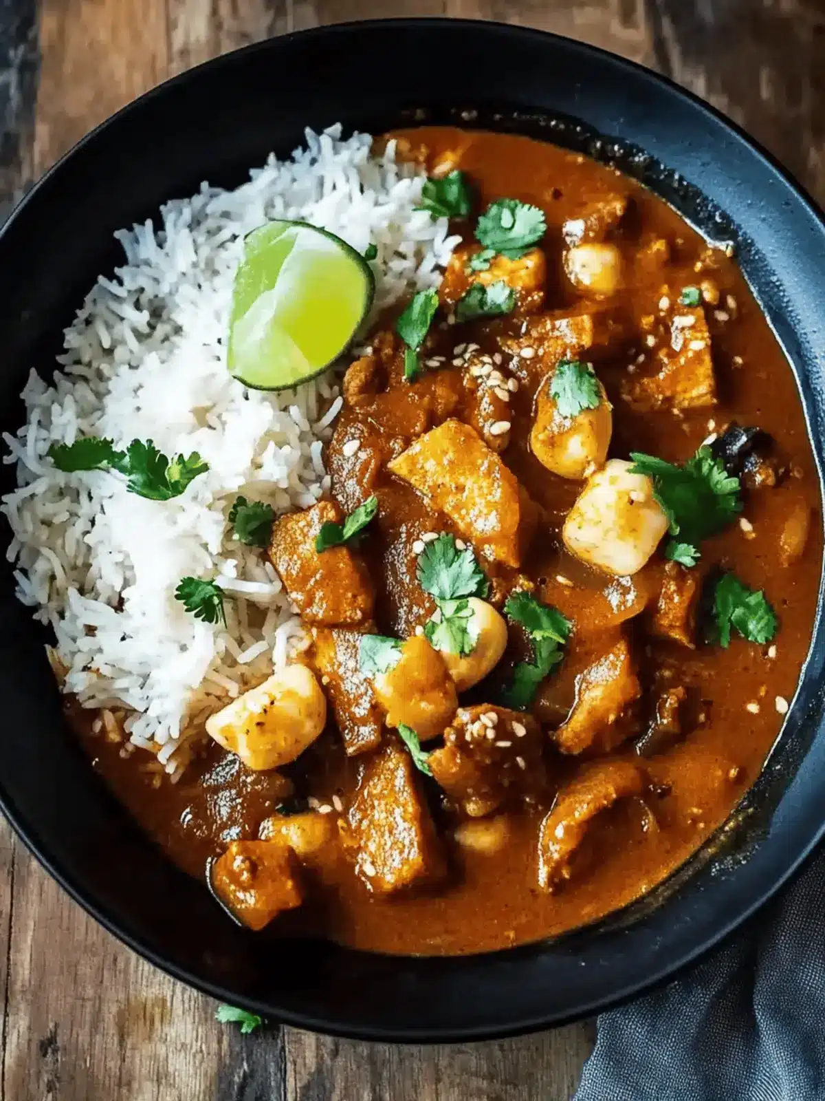 Schmoren Rindfleisch Massaman Curry