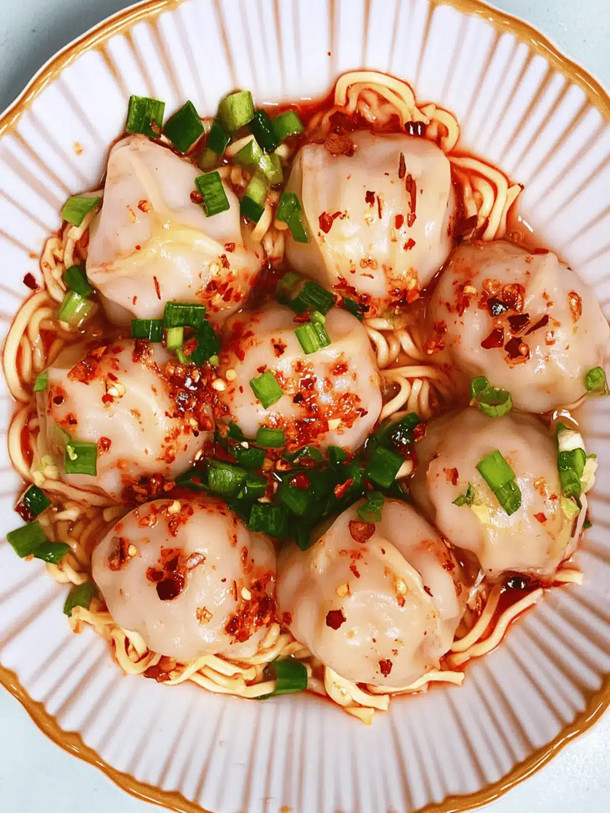 Ramen und Dumplings mit würziger Knoblauchsoße 4 Ramen und Dumplings