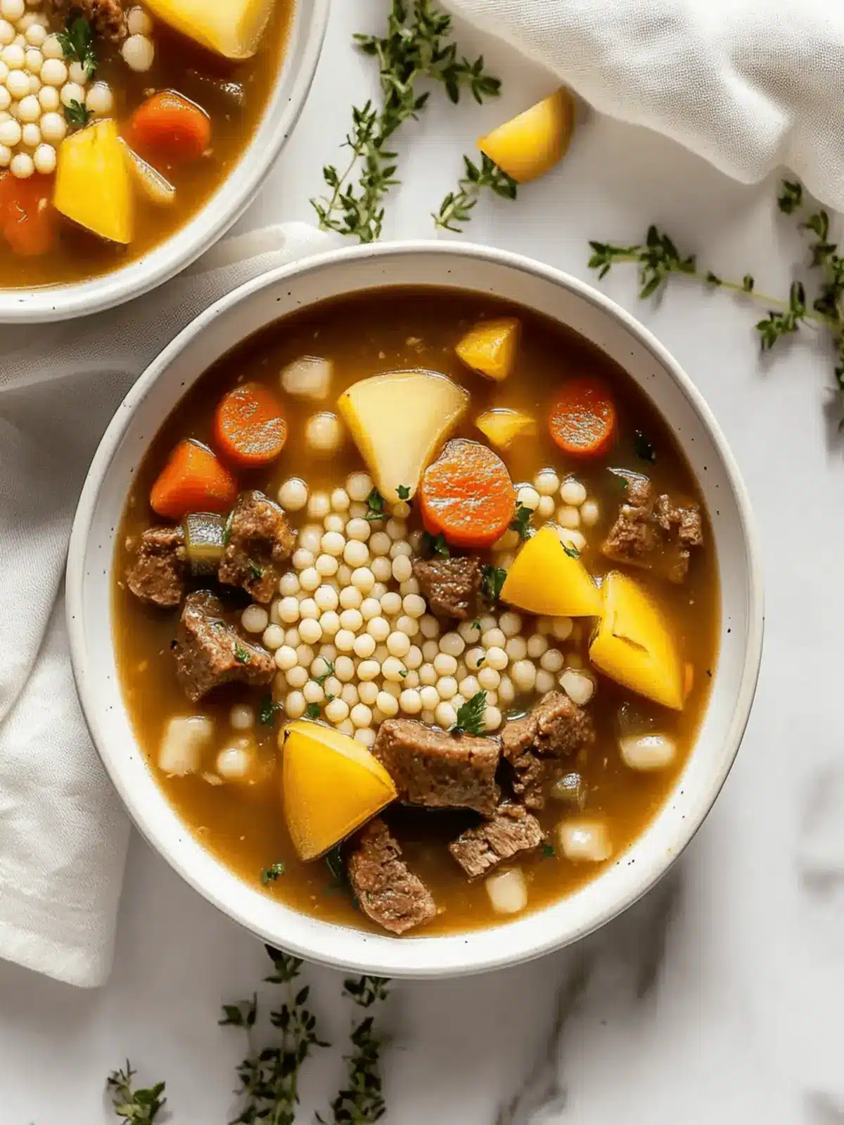 Herzhafter Crockpot Rindfleisch- und Gerstensuppe genießen 2 Herzhafter Crockpot Rindfleisch- und Gerstensuppe