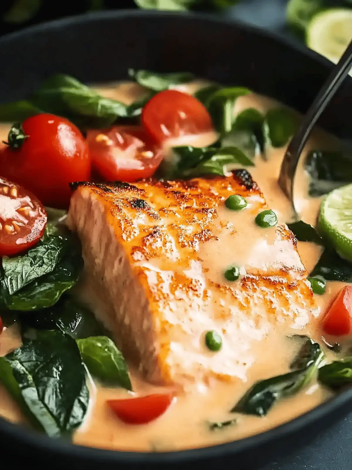 Kokosnuss-Limetten pochierter Lachs für ein schnelles Abendessen 2 Kokosnuss-Limetten pochierter Lachs