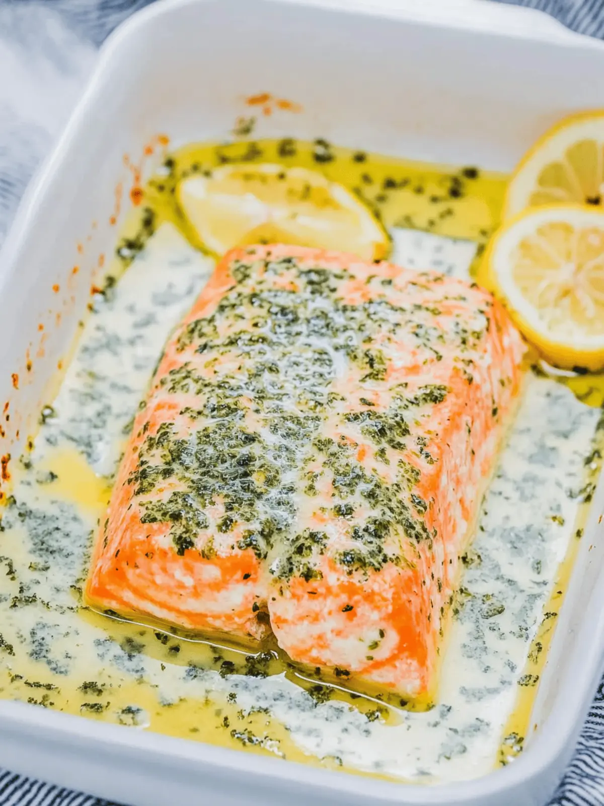 Pesto Butter Lachs in 20 Minuten zubereiten 2 Pesto Butter Lachs