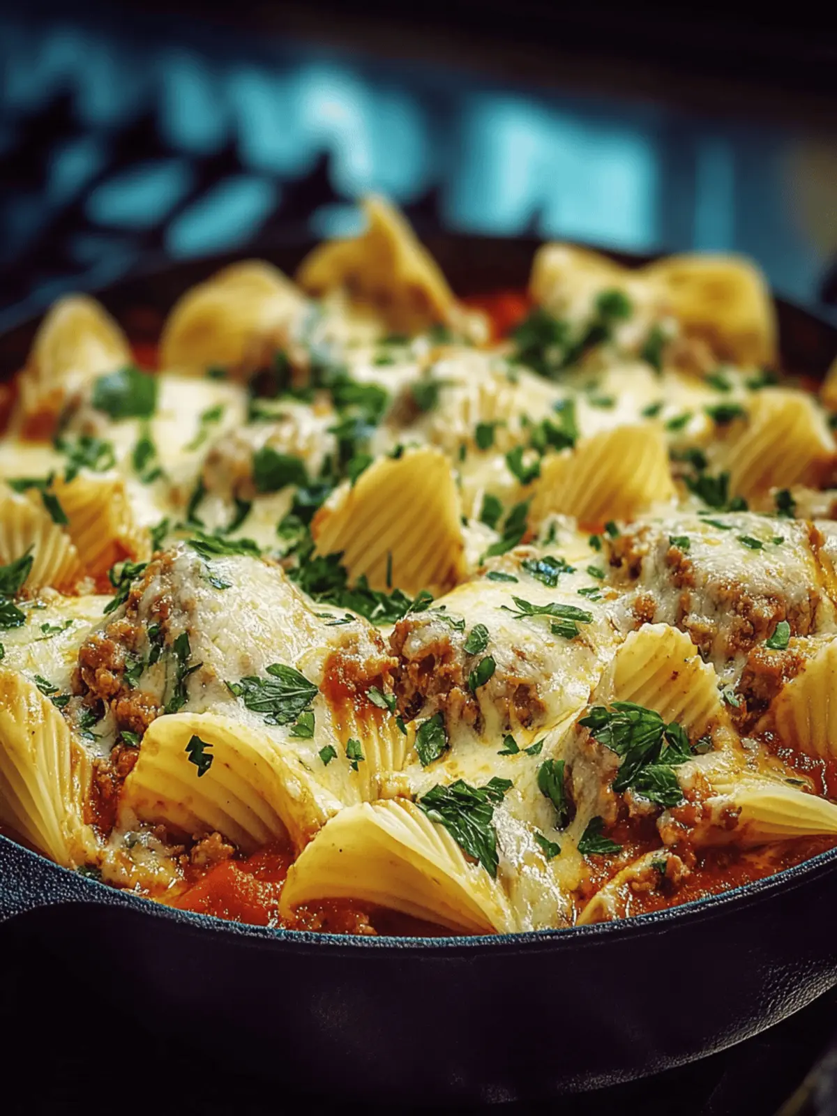 Cremige Ricotta Rinderfleisch gefüllte Muscheln Pasta 3 Cremige Ricotta Rinderfleisch gefüllte Muscheln Pasta
