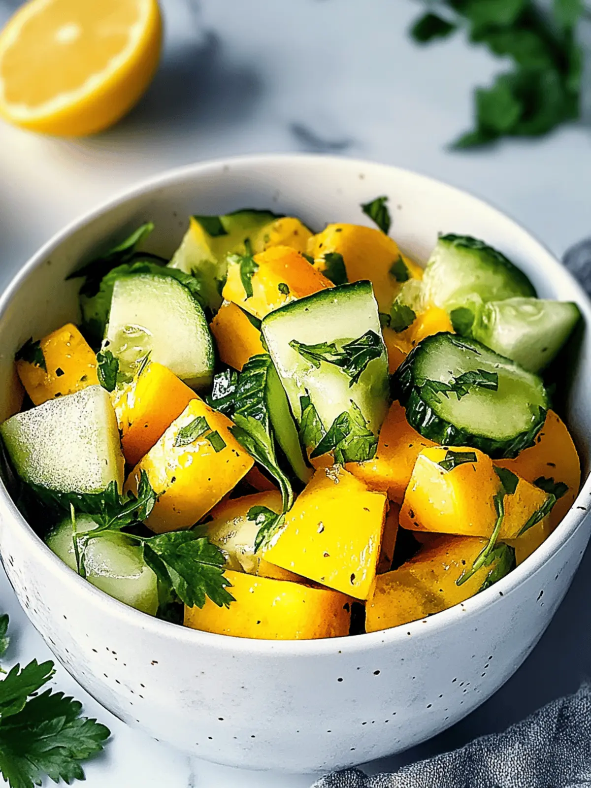 Mango Avocado Gurkensalat für den perfekten Sommergenuss 3 Mango Avocado Gurkensalat