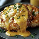 Brezel-Hühnchen mit Senf-Cheddar-Sauce Rezept