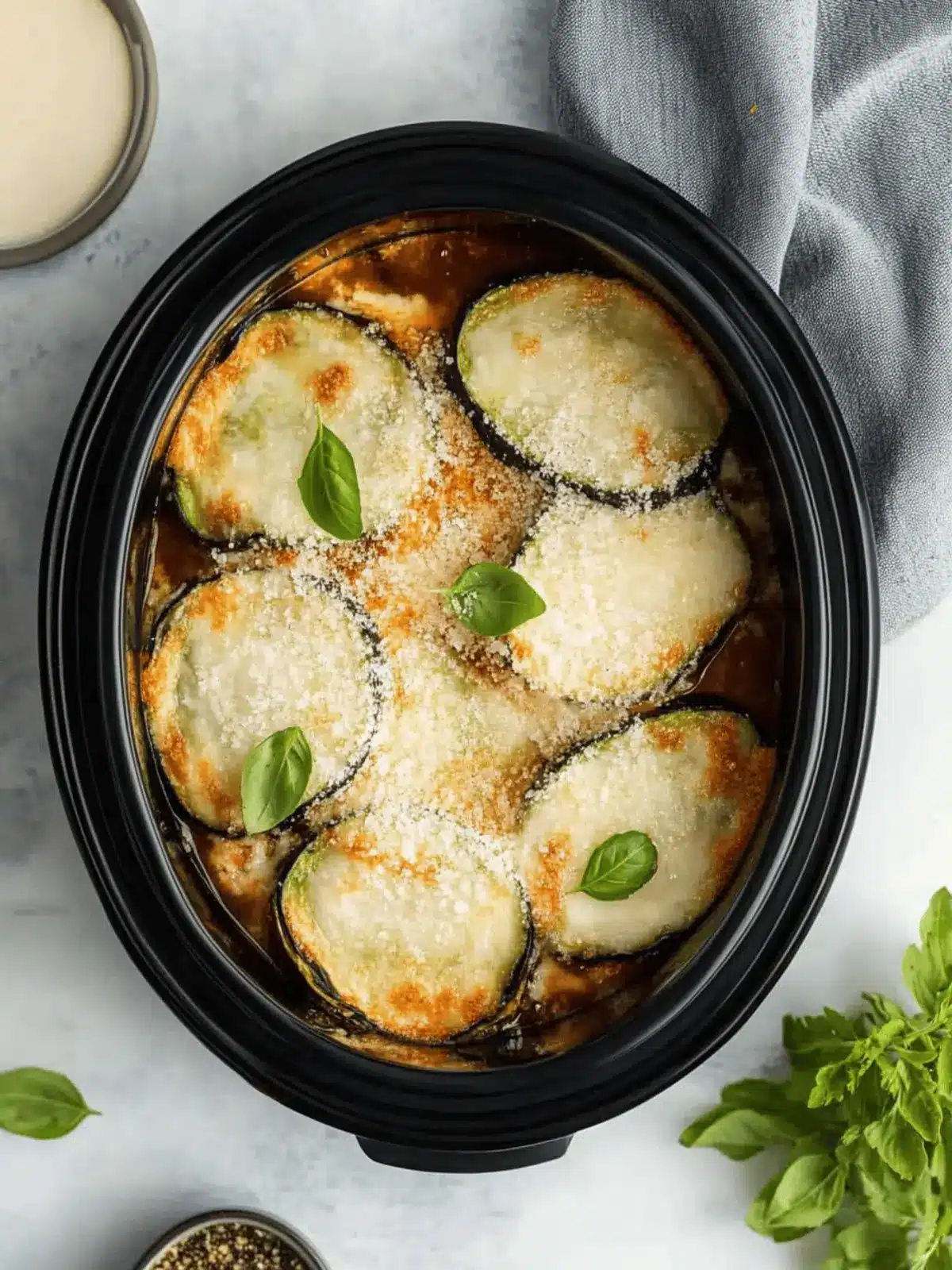 Genussvolle Slow Cooker Auberginen Parmigiana 2 Slow Cooker Auberginen Parmigiana