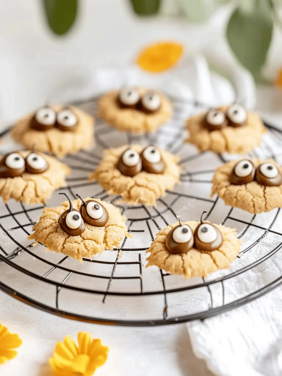 Halloween Erdnussbutter-Spinnenkekse für gruselige Feiern 2 Halloween Erdnussbutter-Spinnenkekse