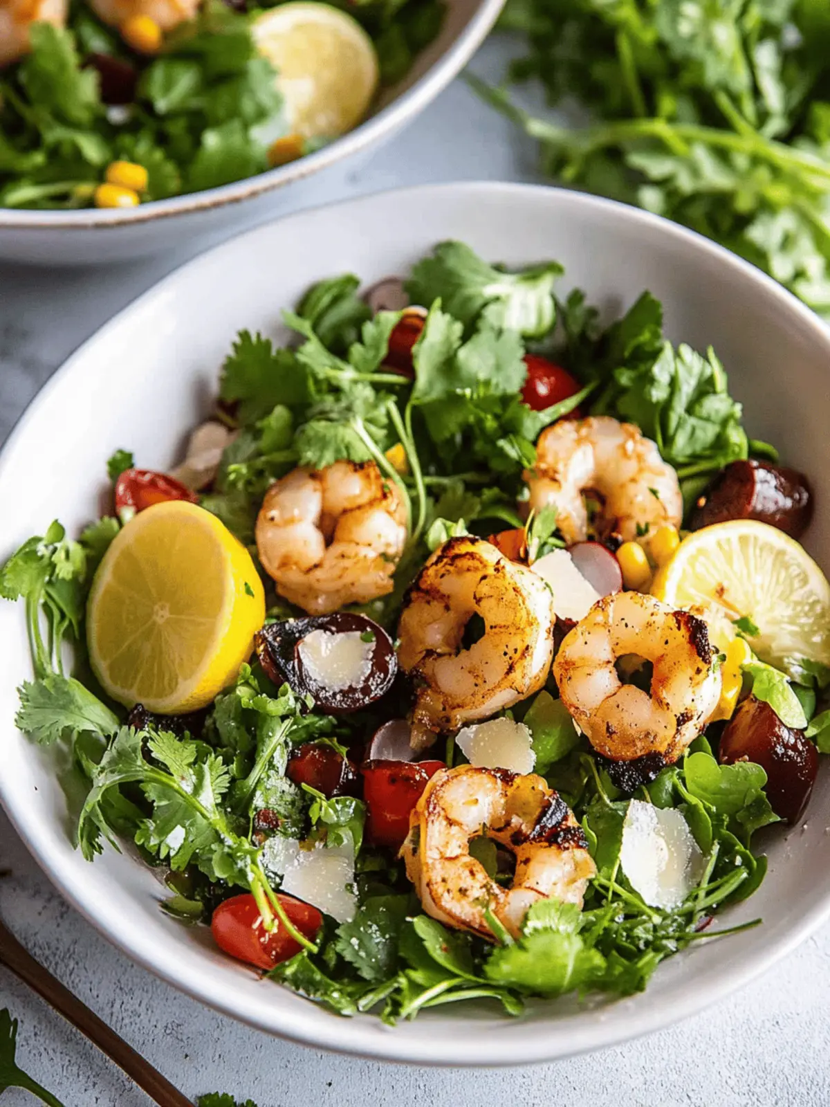 Koriander Limetten Garnelen Salat perfekt für den Sommer 2 Koriander Limetten Garnelen Salat