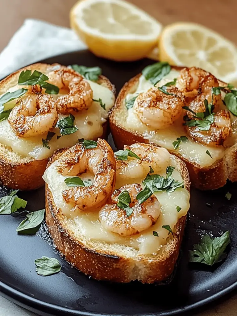 Garnelen- und Käsetoast mit Knoblauchbrot