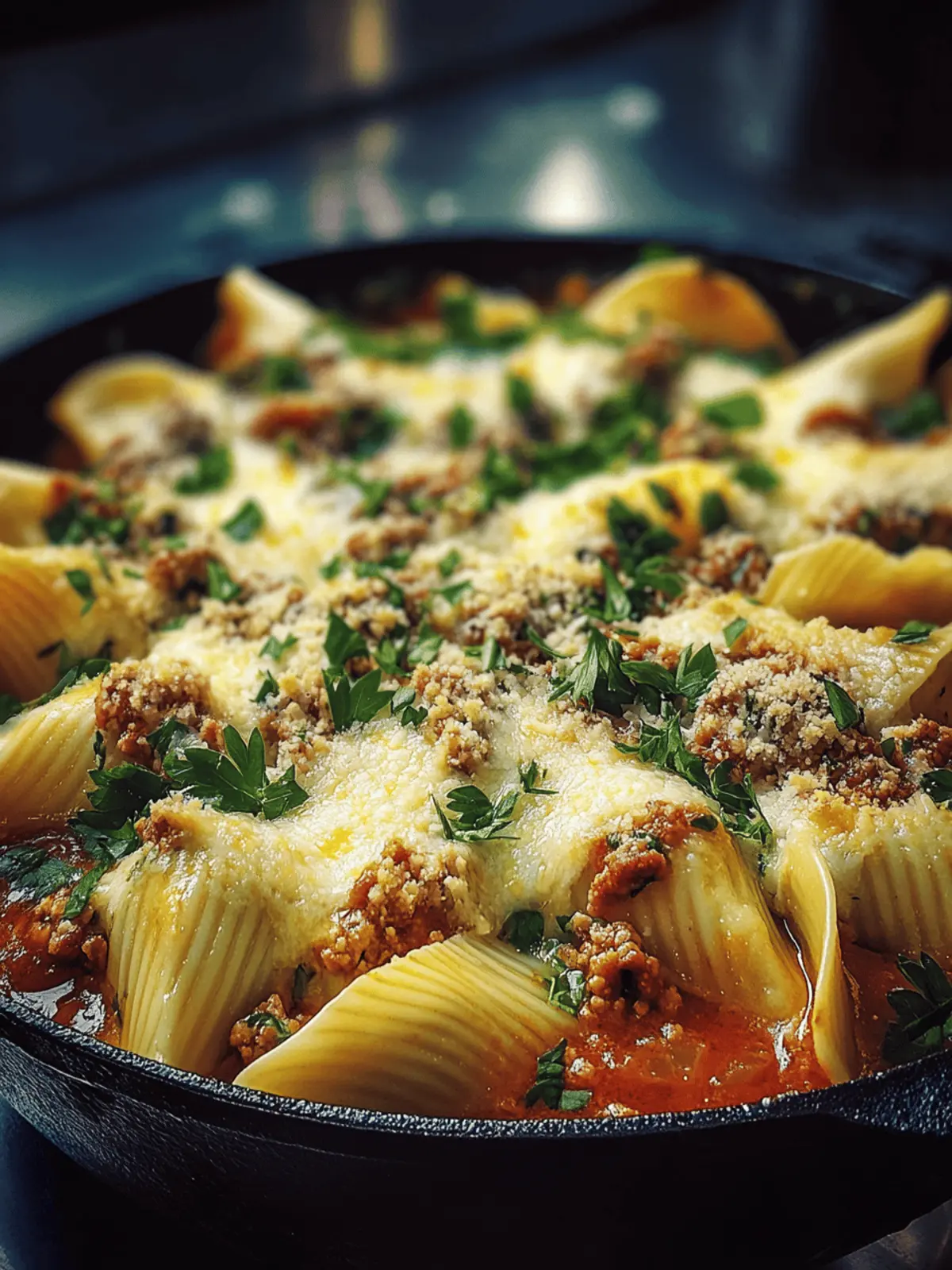 Cremige Ricotta Rinderfleisch gefüllte Muscheln Pasta 4 Cremige Ricotta Rinderfleisch gefüllte Muscheln Pasta