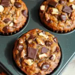 Bananen-Pekanuss-Schokoladenstückchen-Muffins