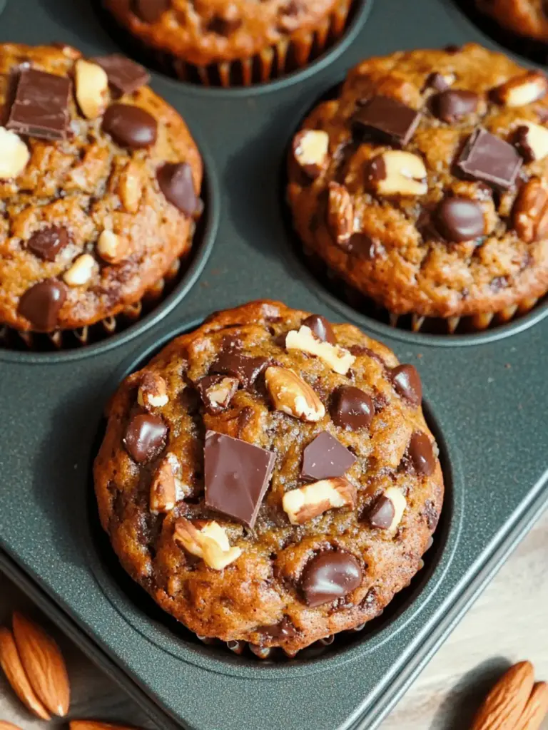 Bananen-Pekanuss-Schokoladenstückchen-Muffins