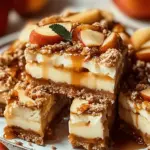 Karamell-Apfel-Käsekuchen-Riegel