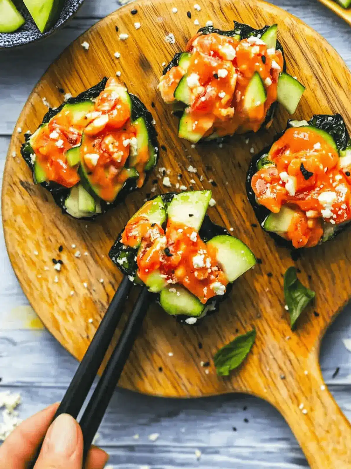 Gebackene Lachs Sushi Becher für jeden Tag 4 Gebackene Lachs Sushi Becher