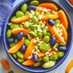 Edamame, Karotten- und Gurkensalat