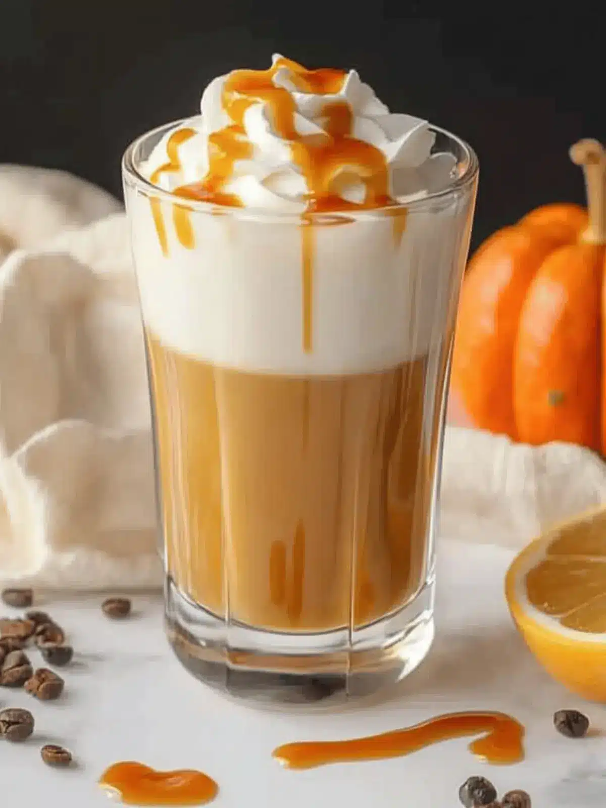 Karamell Kürbisgewürz Eiskaffee Rezept für den Herbst 4 Karamell Kürbisgewürz Eiskaffee Rezept