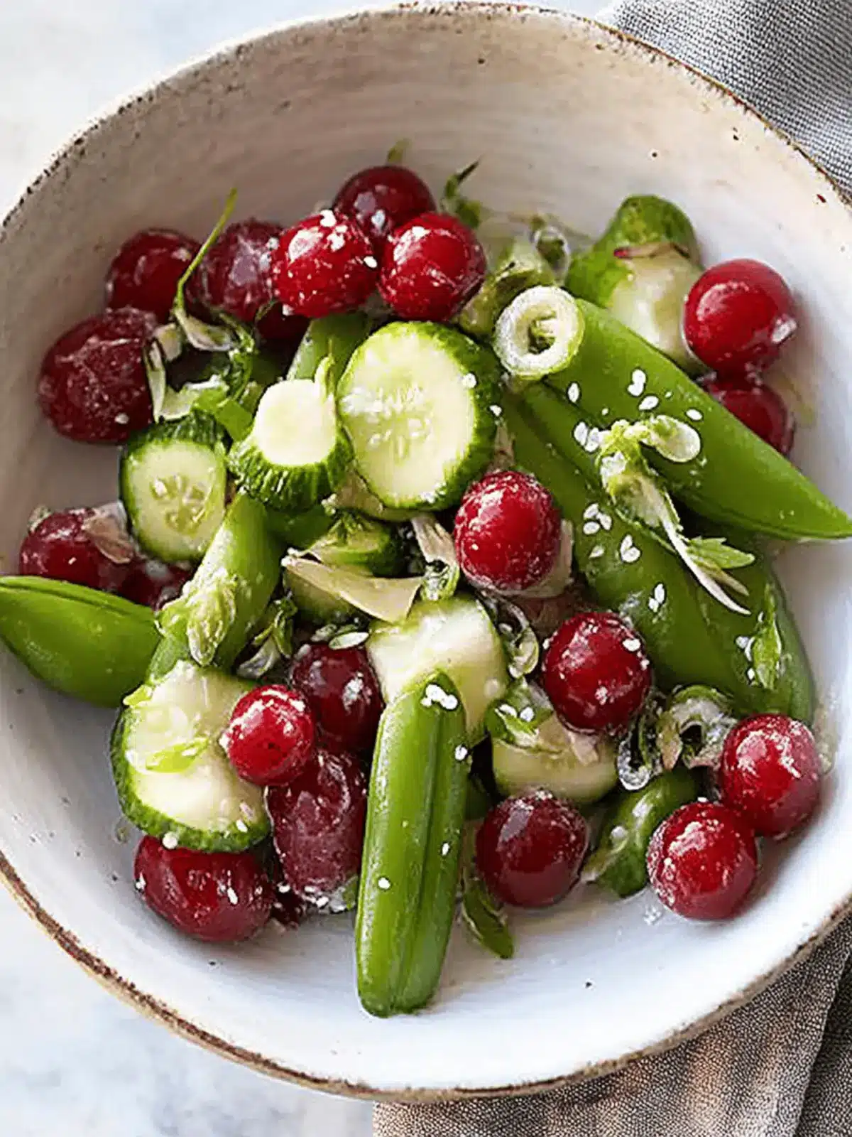 Zerschlagene Gurken- und Traubensalat für den Sommer 4 Zerschlagene Gurken- und Traubensalat