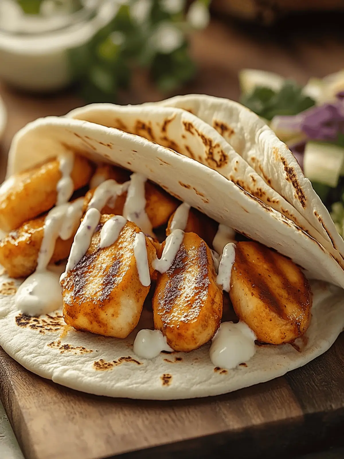 Blechpfannen-Hühnchen-Pitas mit frischem Kräuter-Ranch-Slaw 4 Blechpfannen-Hühnchen-Pitas mit frischem Kräuter-Ranch-Slaw