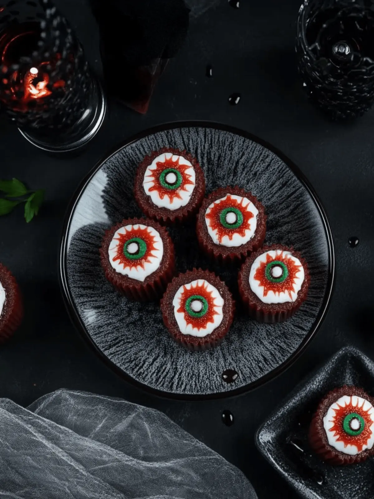 Mini-Augenbrauen-Donuts für Halloween-Spaß 2 Mini-Augenbrauen-Donuts